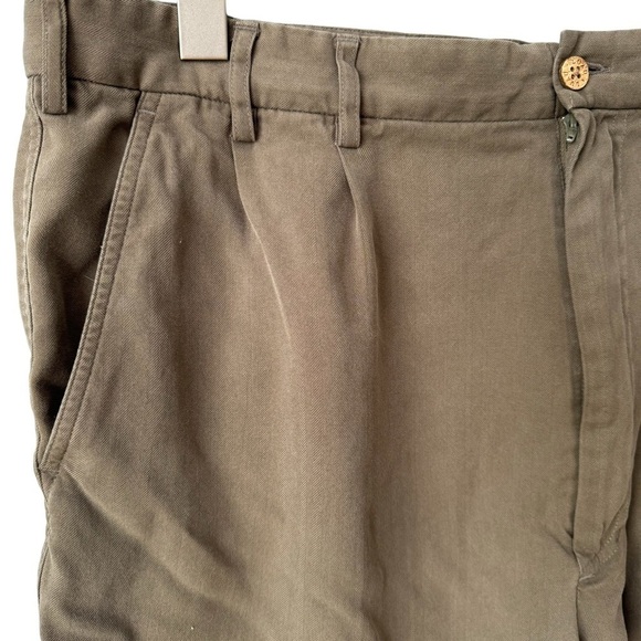 🔹5/$25🔹 Luau Men’s Green Brown 100% Silk Shorts. Inseam 8”. Size 36. - Picture 4 of 13